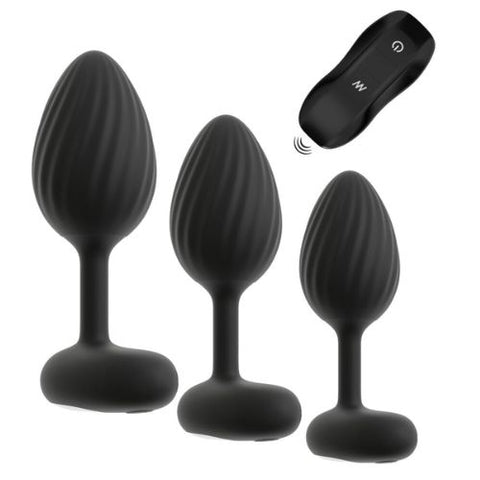 Anos RC Butt Plug Set w Vibration from Nice 'n' Naughty
