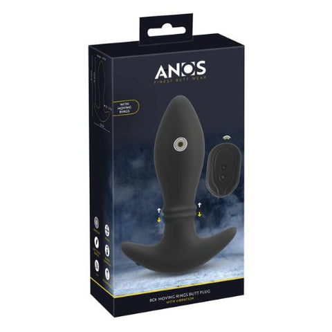 Anos Remote Control Moving Rings Butt Plug
