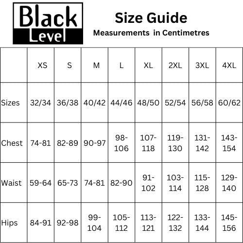 Black Level Vinyl Size Guide from Nice 'n' Naughty