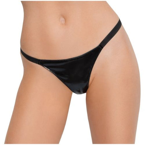 Black Level Vinyl G-String