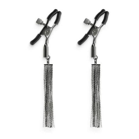 Bound Adjustable Tassle Nipple Clamps Black from Nice 'n' Naughty