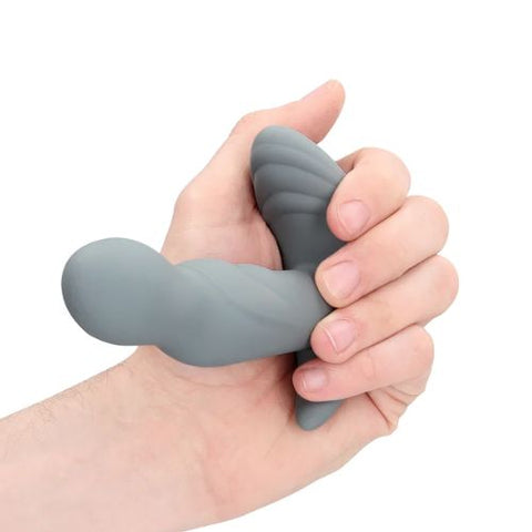 Loveline Rotating Prostate Stimulator w Remote Gotham Grey from Nice 'n' Naughty