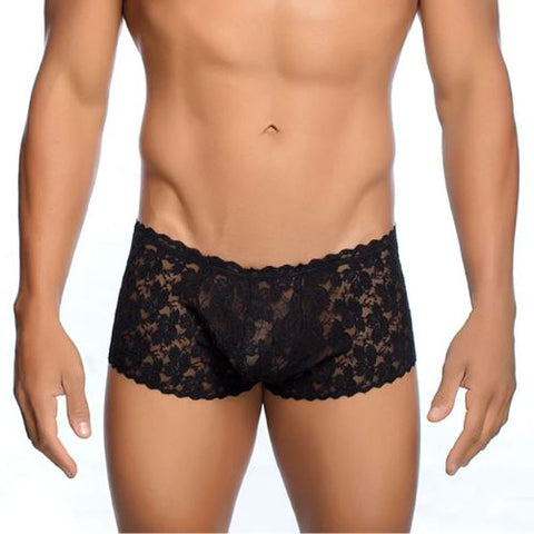 MOB Rose Lace Mini Boy Short Black from Nice 'n' Naughty