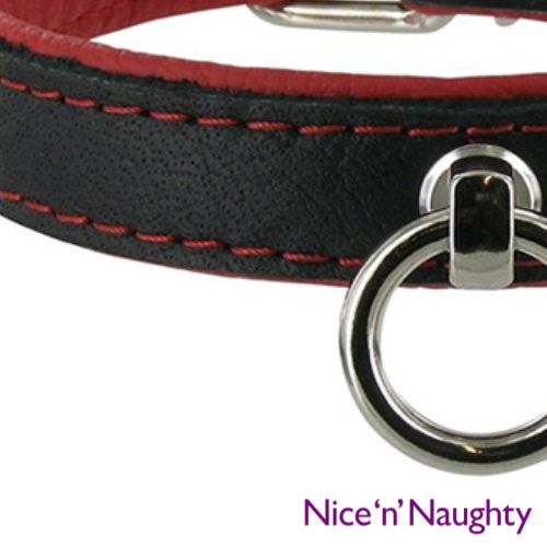 Nice 'n' Naughty Inferno Slim Leather Collar from Nice 'n' Naughty